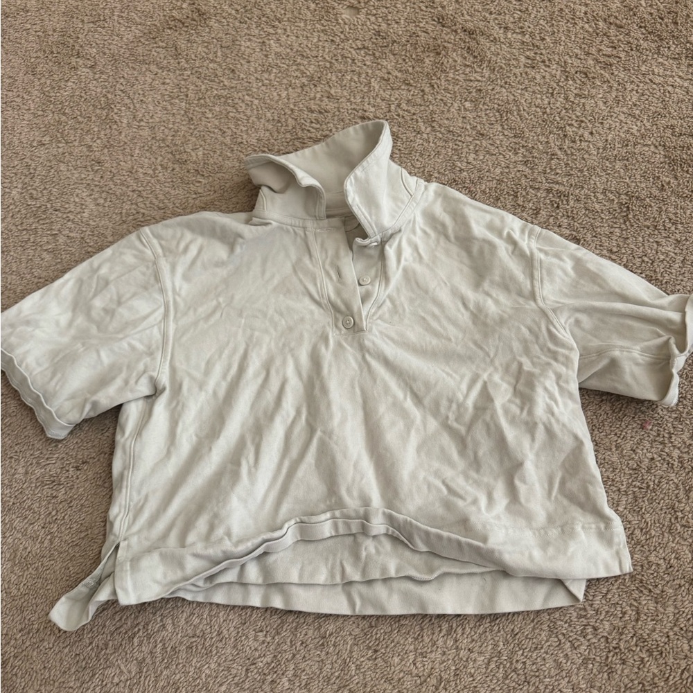 Lululemon heavyweight cotton short sleeve polo shirt